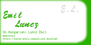 emil luncz business card